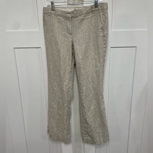 J.Crew City Fit Linen Blend Trousers Size 10